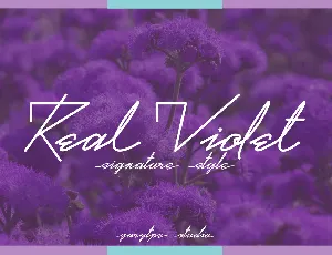 Real Violet Handwritten font