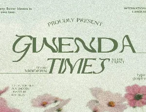 Gwenda Times Demo font