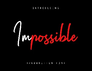 Impossible Handwritten font