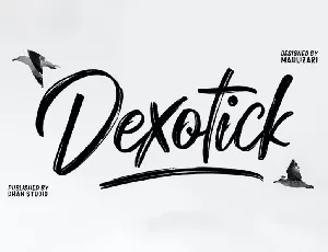 Dexotick Brush font