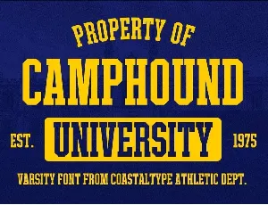 Camphound font