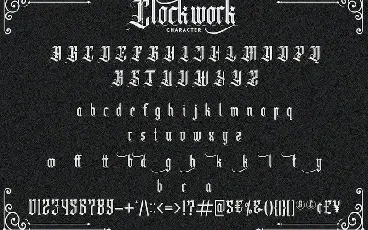 Clockwork font