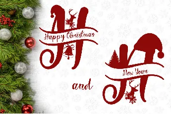 Sweet Christmas Monogram font