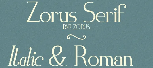 Zorus Serif font