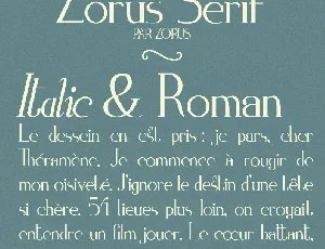 Zorus Serif font