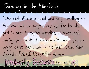 Dancing in the Minefields font