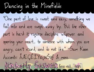 Dancing in the Minefields font