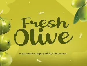 Fresh Olive Script font