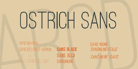 Ostrich Sans font