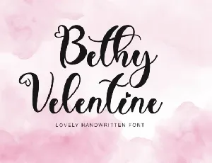 Bethy Valentine font