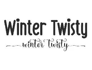 Winter Twisty Demo font