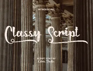 Classy Script Demo font