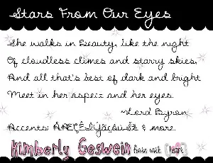 Stars From Our Eyes font