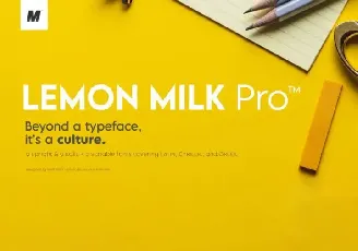 Lemon Milk Family font