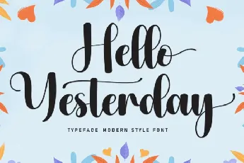 Hello Yesterday Script font