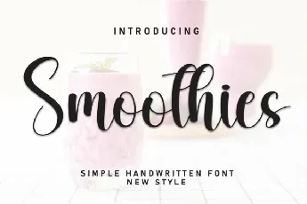 Smoothies Script font