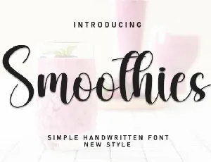 Smoothies Script font