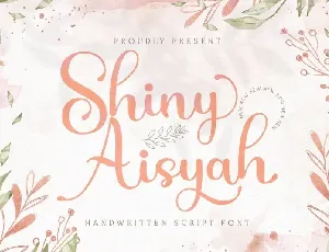 Shiny Aisyah Calligraphy Script font