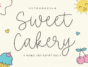 Sweet Cakery font