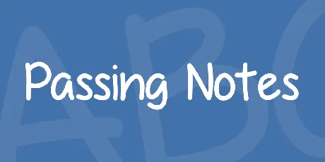 Passing Notes font