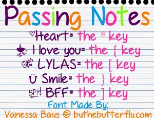 Passing Notes font