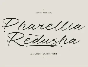 Pharellia Redusha font