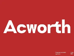 Acworth font