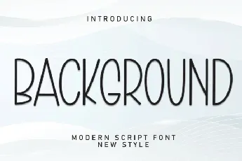 Background Display font