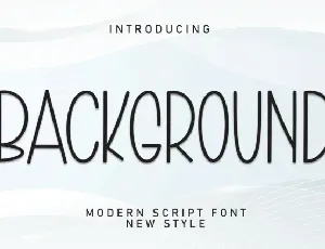 Background Display font