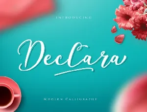 Declara Script Free font