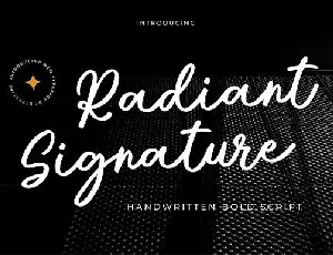 Radiant Signature font