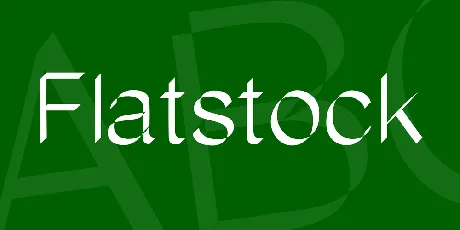 Flatstock font