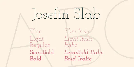 Josefin Slab font