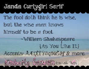 Janda Curlygirl font