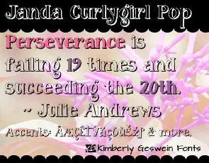 Janda Curlygirl font