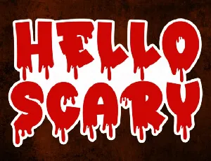 Hello Scary Display font