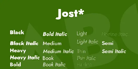 Jost* font