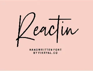 Reactin font