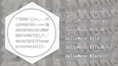 JuliaMono Sans Serif Family font