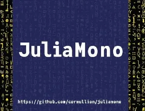 JuliaMono Sans Serif Family font