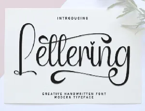 Lettering Script Typeface font