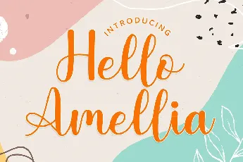 Hello Amellia - Demo font