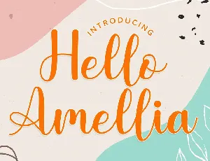 Hello Amellia - Demo font