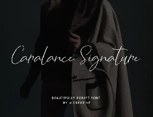 CaralanceSignature font