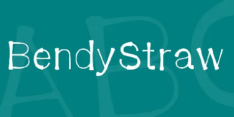 BendyStraw font