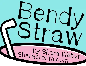 BendyStraw font