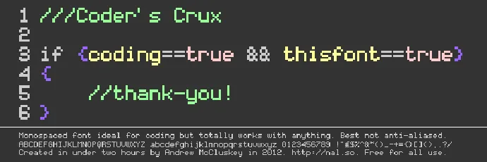 Coder's Crux font