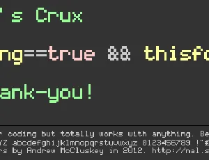 Coder's Crux font