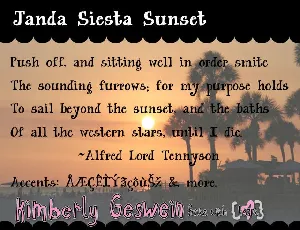 Janda Siesta Sunset font