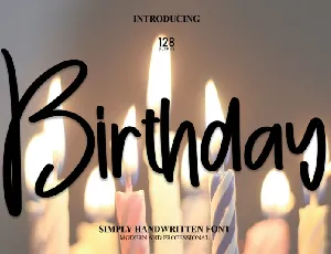 Birthday Script font